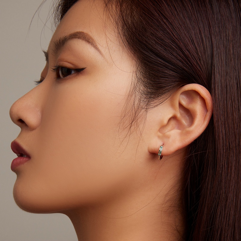 BAMOER Nhẫn Bạc 925 ĐíNh Đá Zircon ThờI Trang