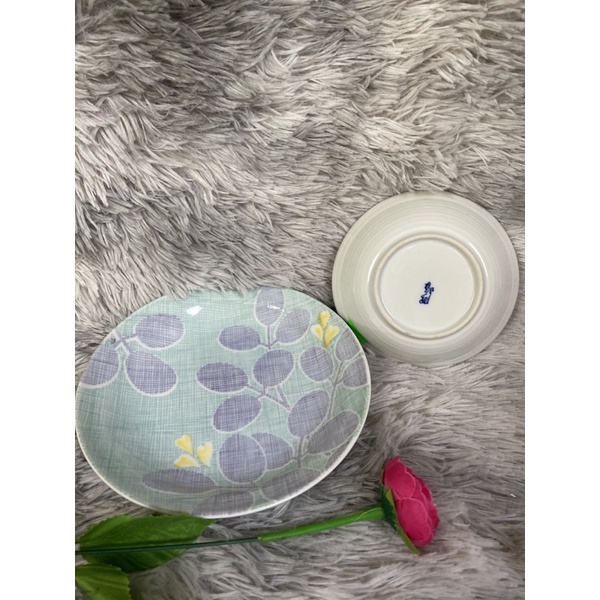 Tô dĩa hoa đào hồng