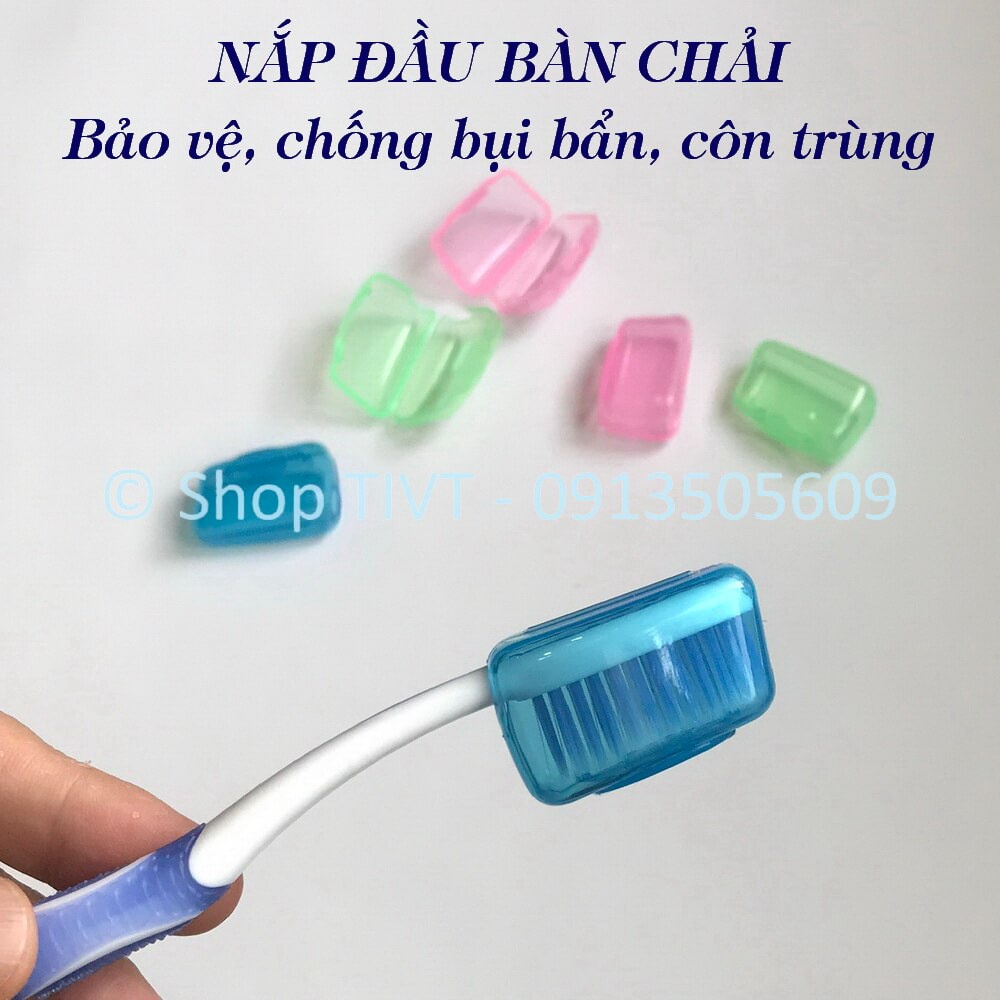 Hộp nhỏ xinh giữ sạch, bảo vệ đầu bàn chải khỏi côn trùng, gián, chuột, bụi bẩn, không dính nước khi bỏ túi-TIVT