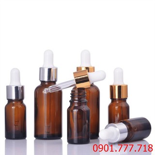 Chai lọ thủy tinh đựng tinh dầu - serum đầu bóp giọt 30ml