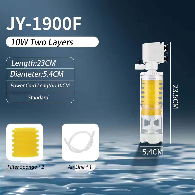 Máy bơm nước sục khí oxy hồ cá có bộ lọc bên trong 4/ 10/ 20W tạo sóng dạng chìm hoạt động yên tĩnh phiên bản nâng cấp