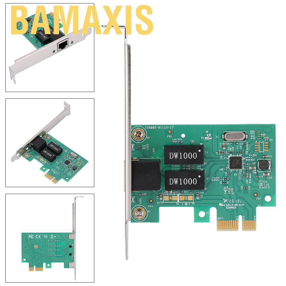 Card Mạng Bamaxis Pci-E 10 / 100 / 1000mbps Cho Realtek 8111e Wt