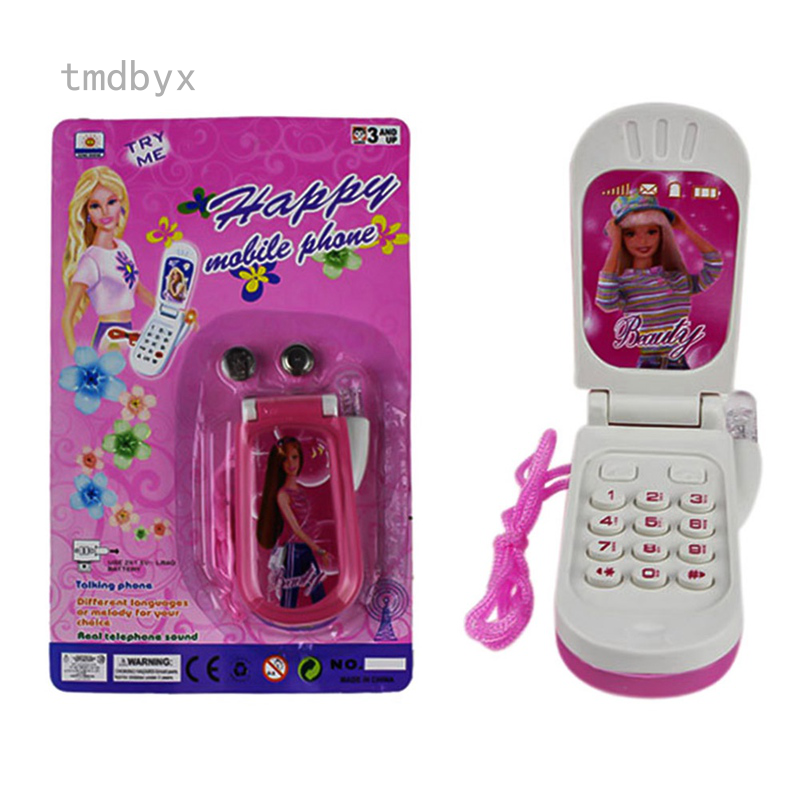 Điện Thoại Đồ Chơi Hình Búp Bê Barbie Xinh Xắn Cho Bé