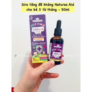 Tăng sức đề kháng natures aid mini drops immune plus - bổ sung kẽm, vitamin c tăng đề kháng cho bé từ 3 tháng - 5 tuổi