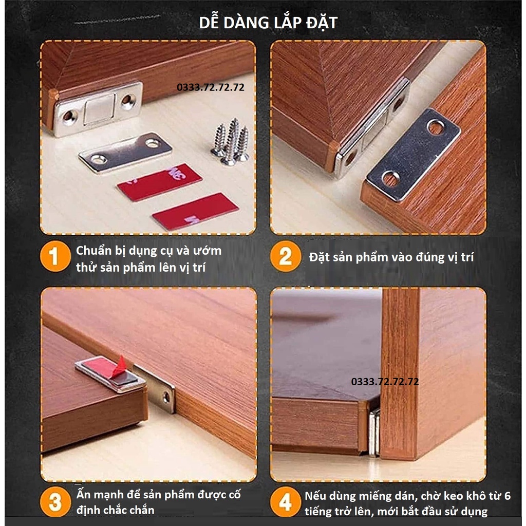 Chốt cửa nam châm P4i2 siêu mỏng