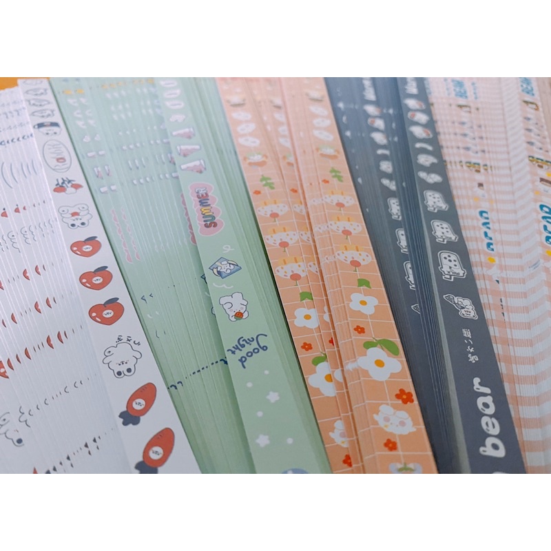 Giấy gấp sao cute, giấy gấp sao trà sữa, bánh ngọt, cô bé, gấu 160 tờ