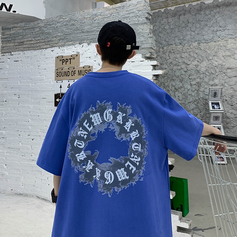 Áo Thun Tay Ngắn Cổ Tròn In Họa Tiết Thời Trang Dành Cho Nam size M-5XL