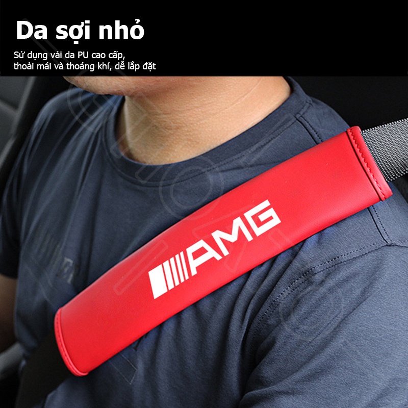 GTIOATO AMG Da DâY Đai An ToàN Ô Tô CàI DâY An ToàN Ô Tô BọC DâY An ToàN Xe HơI Phụ Kiện Oto Trang Trí Oto Phụ KiệN BêN Trong Ô Tô Cho Mercedes Benz W204 G63 GLC C200 W205 C300 AMG GLC300 E300 W213 W212