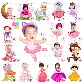 Chibi bé trai bé gái - trang trí tiệc sinh nhật thôi nôi đầy tháng - hàng thiết kế