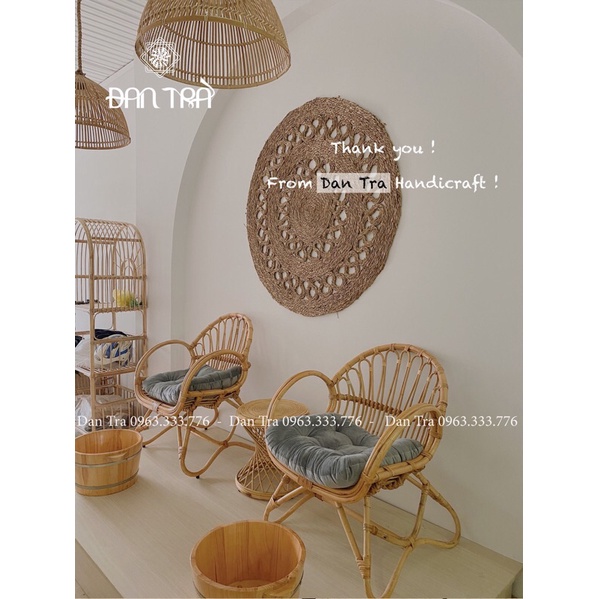 Ghế mây mào gà, ghế mây thư giãn loại 1 cao cấp form chuẩn, nội thất mây tre Đan Trà