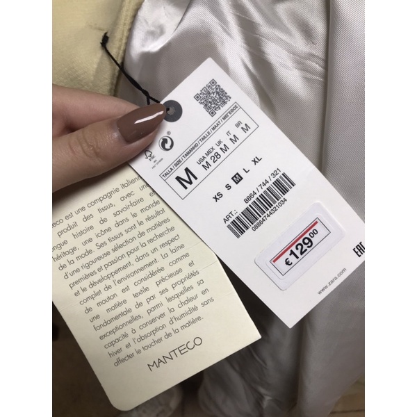 Áo khoác Zara authentic / chính hãng bao check