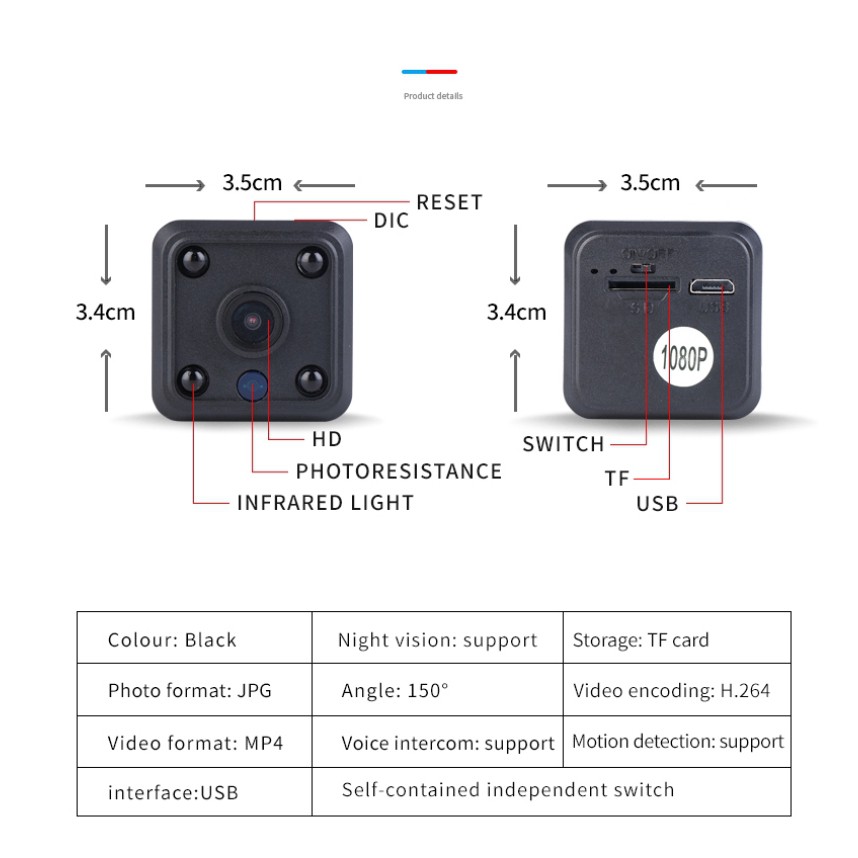 Camera siêu nhỏ 720p App Hopeway HW-MN1.0