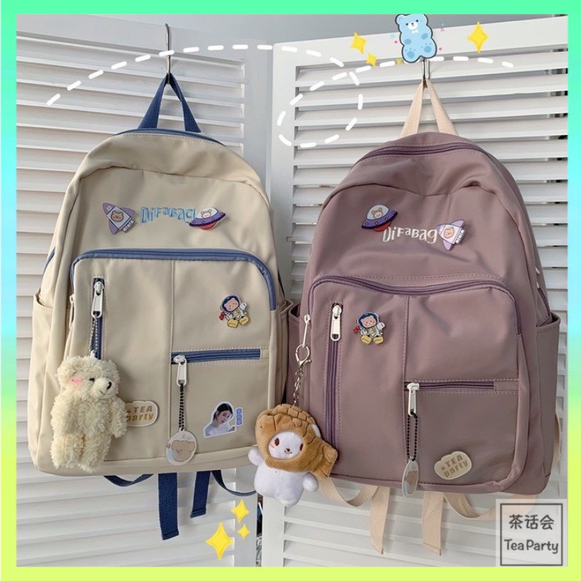 BALO ULZZANG KÈM 3 HUY HIỆU VŨ TRỤ VÀ MÓC KHÓA SIÊU XINH - ORDER 10 NGÀY