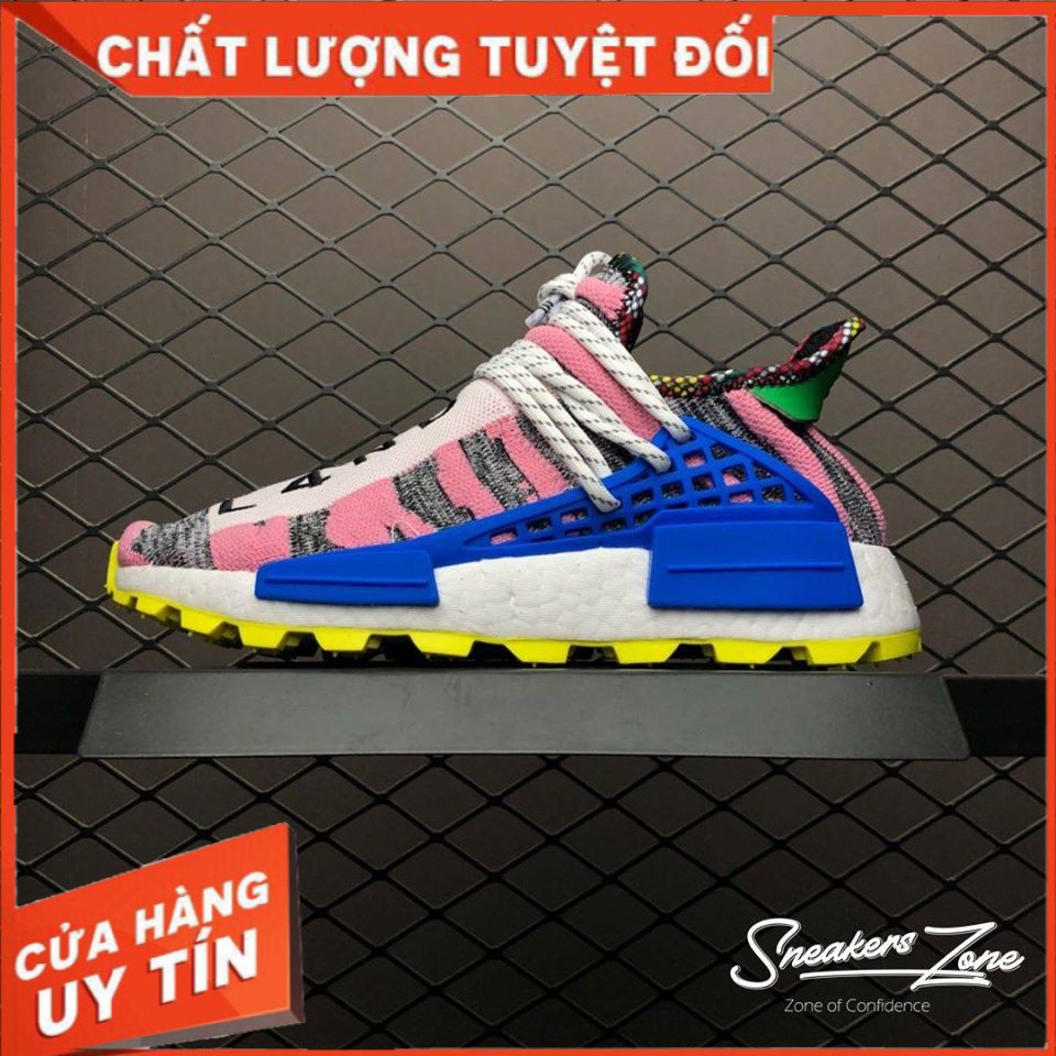 â 𝐑ẻ 𝐓Ế𝐓 (FREE SHIP + HỘP + QUÀ) Giày thể thao NMD Human Race Solar HU MOTHER LAND xanh hồng đế vàng ^ ; ོ , ! ₂ . ss