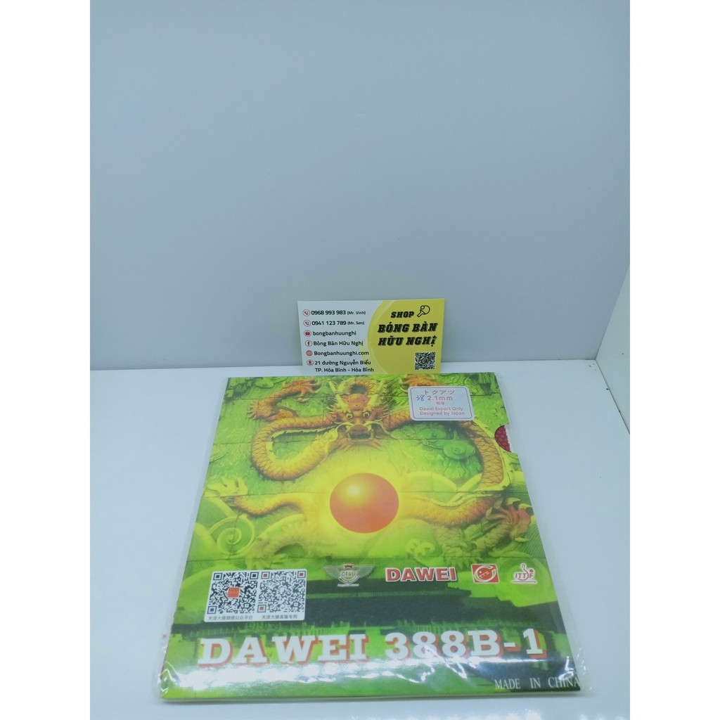 Mặt gai bóng bàn Dawei 388B-1 | Gai công 2.0 2.1 2.2