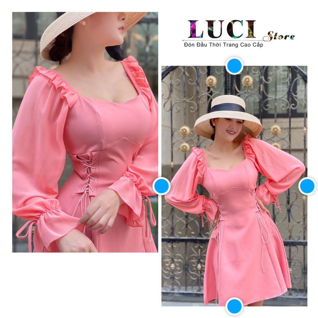 Đầm Xoè dự tiệc - even 3 màu mặc được nhiều kiểu eo đan dây xinh xắn  - LUCI Store - Đ300 | BigBuy360 - bigbuy360.vn