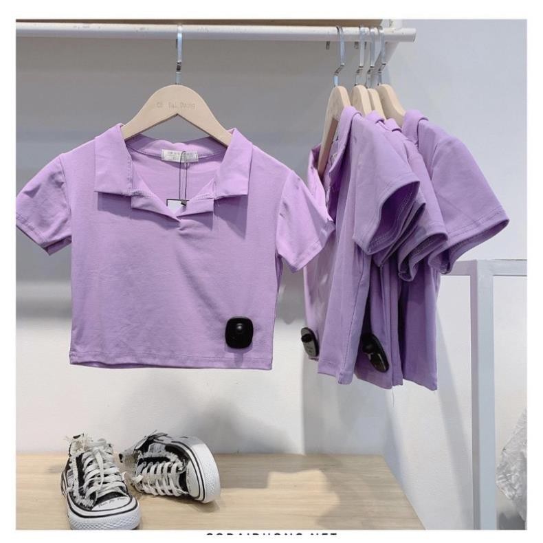 [Áo croptop] Croptop nữ , Áo croptop nữ kiểu tay ngắn có cổ | BigBuy360 - bigbuy360.vn