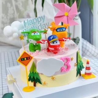 Set 8 máy bay siêu đẳng trang trí bánh kem, đồ chơi cho bé