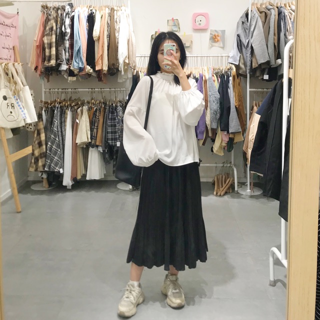 Sơ mi cổ bèo 1 hàng khuy
