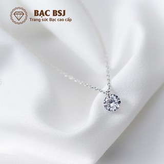 Dây chuyền nữ Bạc BSJ mặt đá DNU09