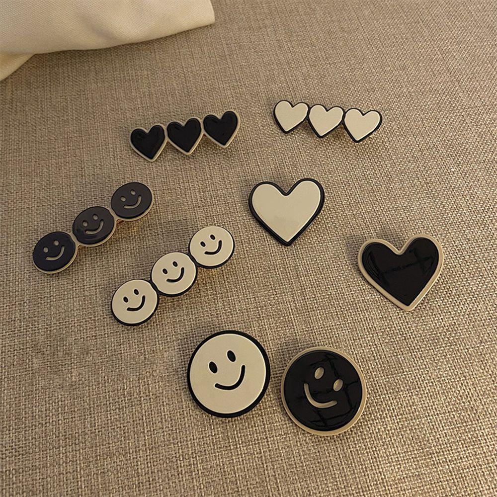 Kẹp Tóc Mỏ Vịt Acrylic Hình Mặt Cười Thời Trang Cho Nữ