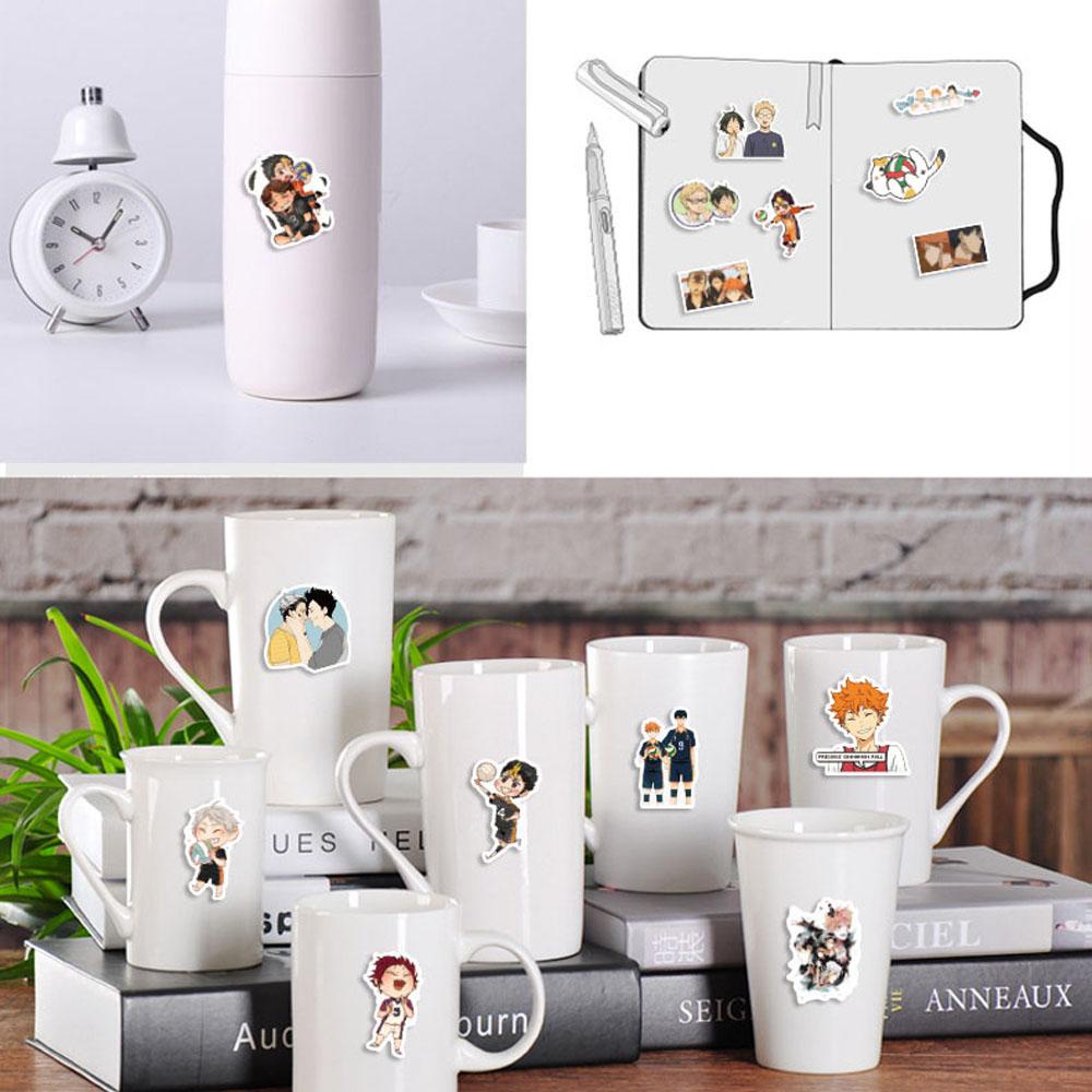 Mmluck Nhãn Dán Anime Haikyuu Kawaii Dễ Thương Trang Trí Văn Phòng / Xe Máy / Hành Lý / Xe Đạp / Tr