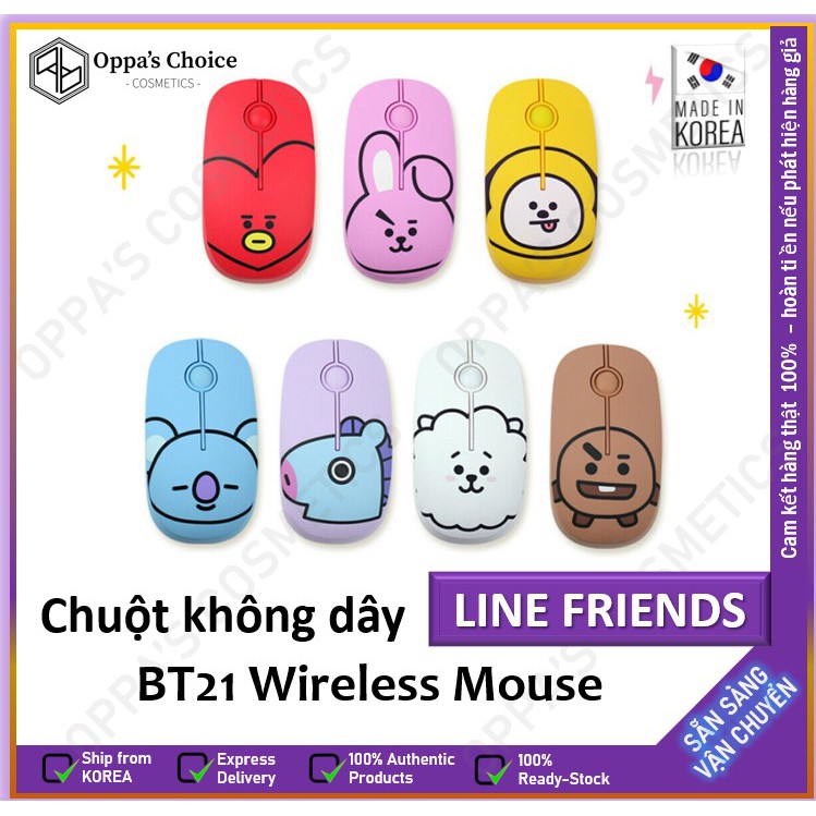 Chuột không dây họa tiết BT21 BTS - [LINE FRIENDS]