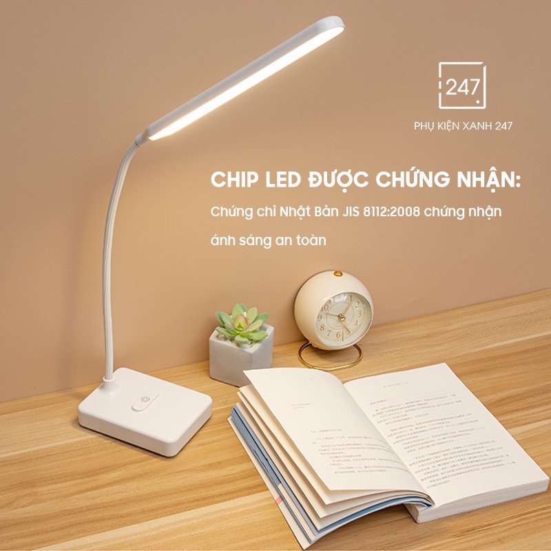 Đèn để bàn học, đọc sách chống cận thị, cảm ứng tích điện, 3 chế độ màu ánh sáng