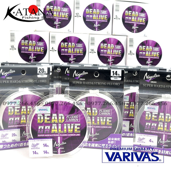 Dây Fluorocarbon - Varivas Dead OR Alive - Cuộn 150m, 100m - Hàng hiệu cao cấp