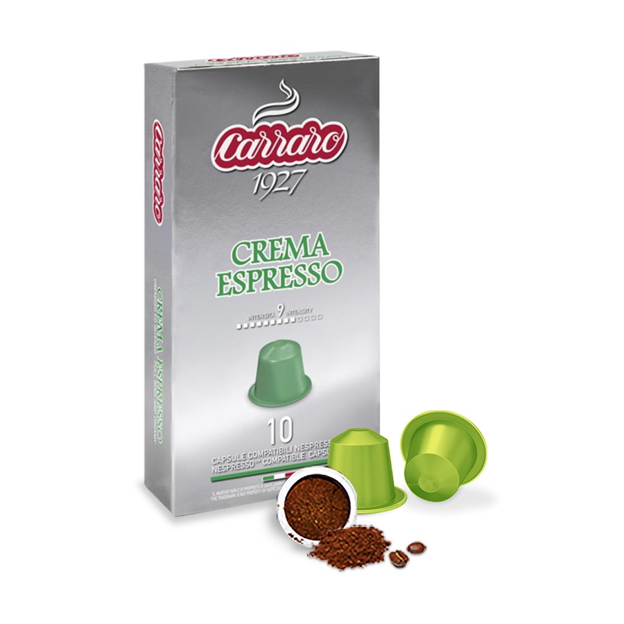 COMBO 3 hộp Cà phê viên nén Crema Espresso Capsule-Nhập khẩu chính hãng 100% từ thương hiệu Carraro,Ý [hàng chất lượng]