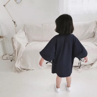 Đầm sơmi cánh dơi cho bé style hàn quốc