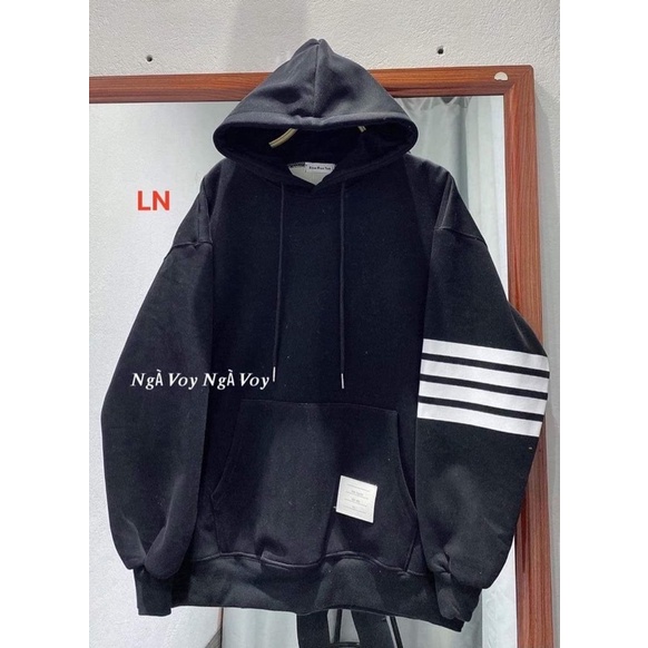 Áo hoodie 4 vạch tay logo túi DA6