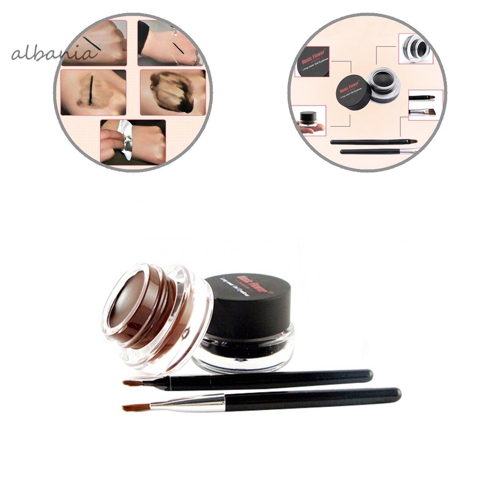 Kem kẻ mắt hai màu chống thấm nước màu đen nâu | BigBuy360 - bigbuy360.vn