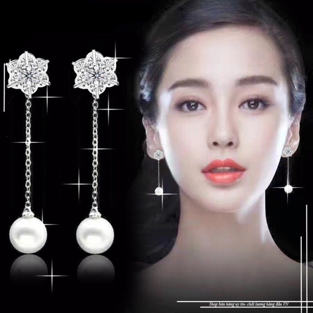 Bông tai ngọc trai inox 02