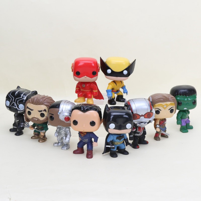 Bộ 10 mô hình nhân vật phim justice league Avengers 10cm