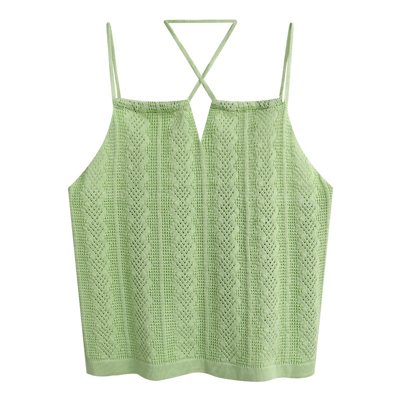 Áo dệt kim IELGY không tay phong cách Pháp thời trang cho nữ