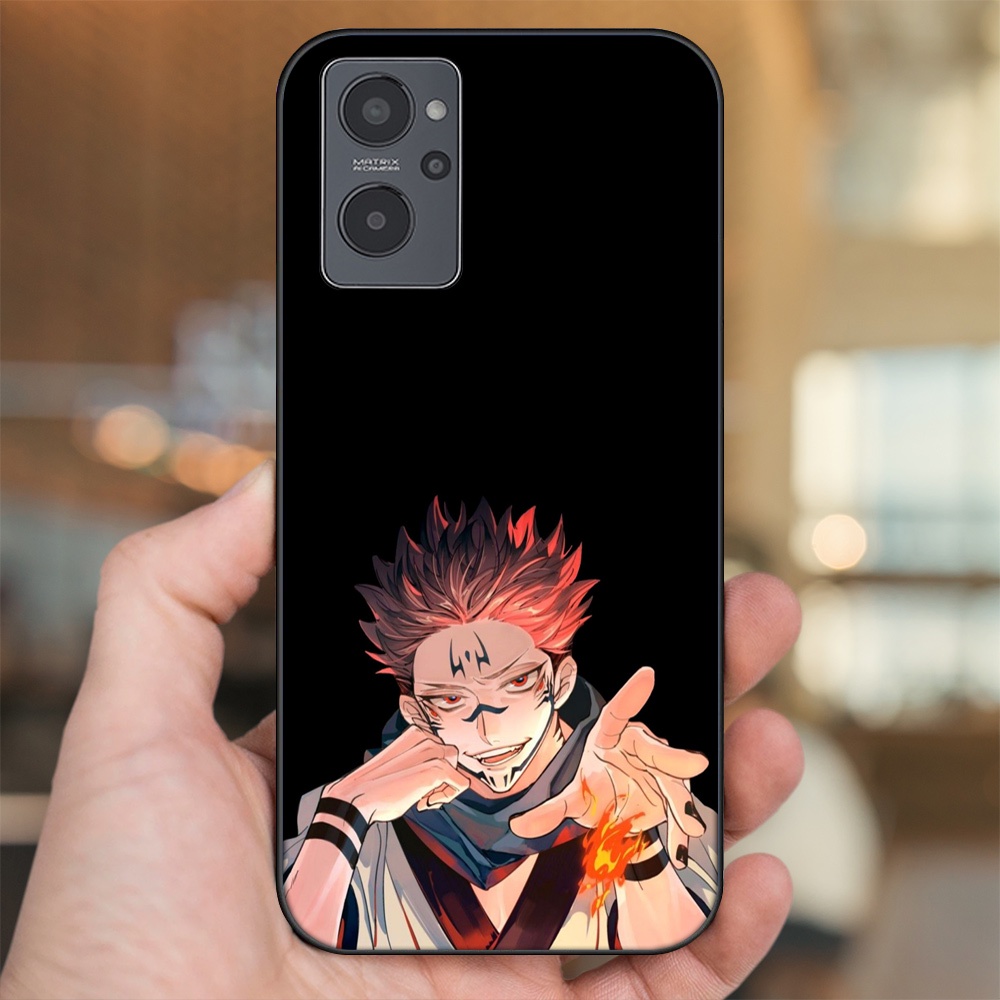 Ốp lưng Realme 9i viền đen in hình Yuji Jujutsu Kaisen