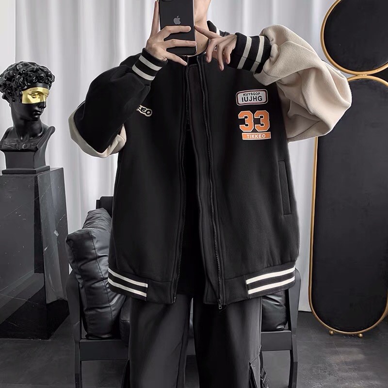 FREESHIP 50K - Áo Khoác Bóng Chày Thêu Chữ , Logo Form Rộng Thu Đông Unisex-AKNHUNGHINH33 GIARE77 | BigBuy360 - bigbuy360.vn