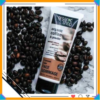 Tẩy tế bào chết mặt cà phê Organic Shop - Face Scrub - Tẩy da chết