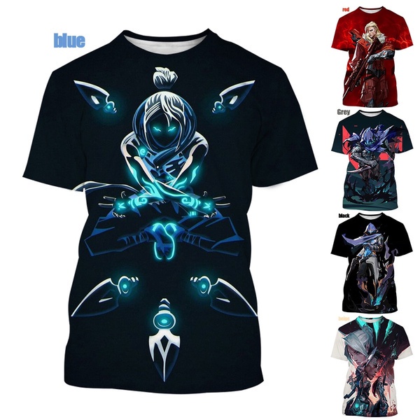 Áo Thun Ngắn Tay In Hình Game Valorant 3D Thời Trang Mùa Hè Giản Dị Dành Cho Nam