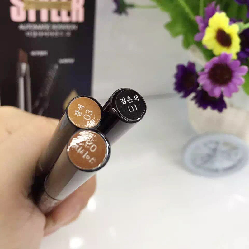 (Hàng Mới Về) Bút Chì Kẻ Lông Mày Hai Đầu Tự Động Kháng Nước Kèm Khuôn + Thẻ Lông Mày | BigBuy360 - bigbuy360.vn