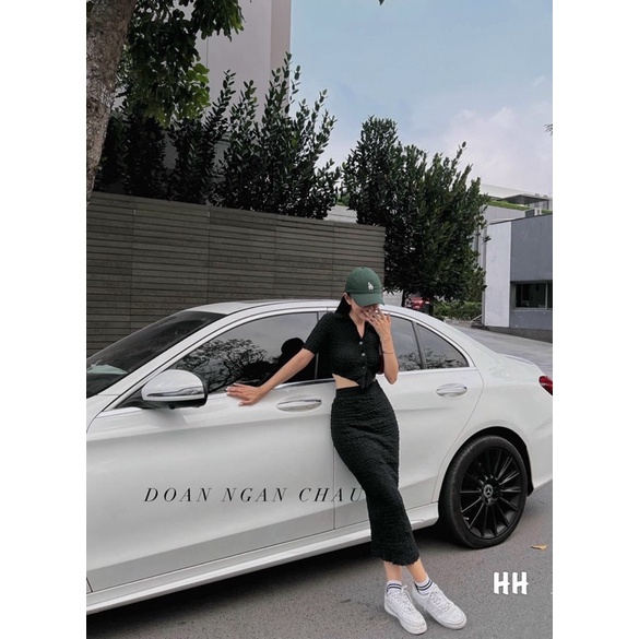 Set áo croptop mix chân váy bút chì siêu sang chảnh. 4 màu size S M