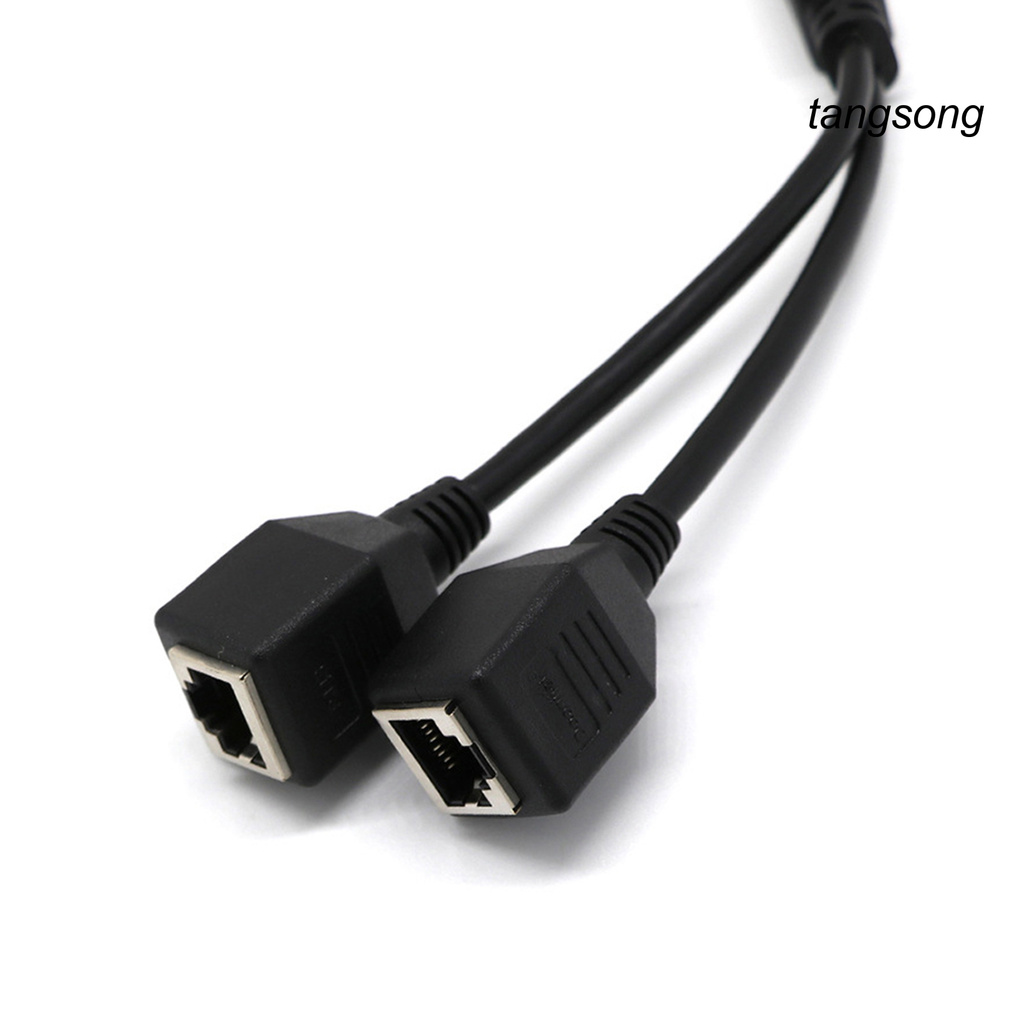 Dây Cáp Nối Mạng Cổng Ts-Rj45 Male Sang 2 Female 2 Trong 1 Tiện Dụng