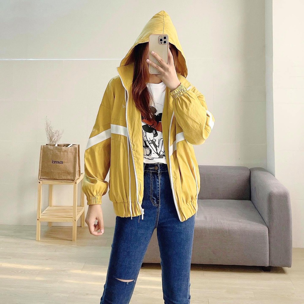Áo khoác nhung cao cấp phối viền_CHIBEST_ATH064