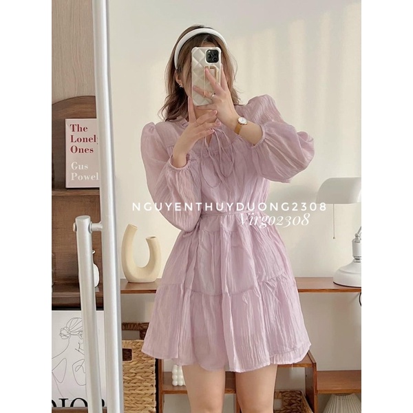 [NEW]VÁY TƠ BABYDOLL TAY BO KÈM ĐAI “HESA DRESS”