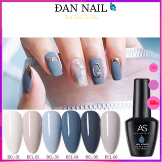 Sơn móng tay as 6 màu xanh khói mã bcl chai 15ml