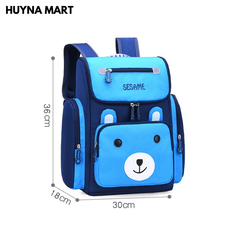 Balo Học Sinh Tiểu Học Cho Bé Trai Bé Gái Chống Gù Chống Nước Có Phản Quang Mới 2021 HUYNA MART BL01