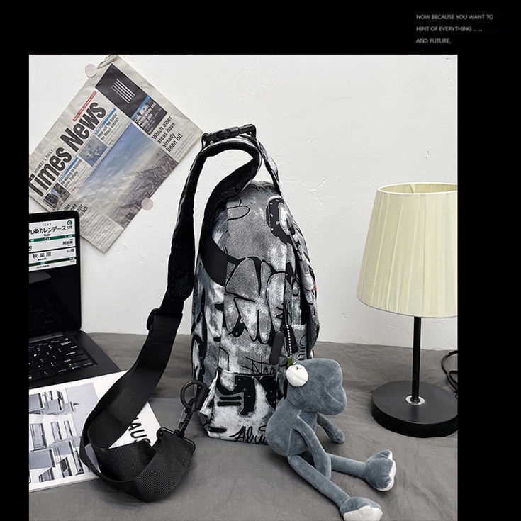 Túi Đeo Chéo Ngực Cỡ Lớn Phong Cách Đường Phố Nhật Bản Cá Tính Cho Nam