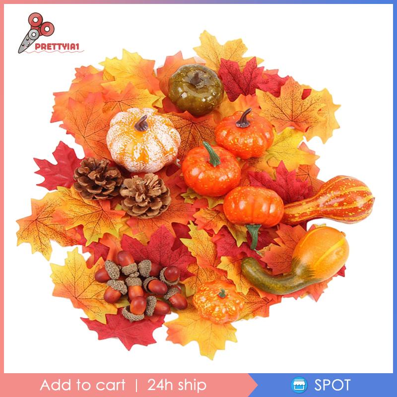Bí Ngô Nhân Tạo Bằng Xốp Trang Trí Halloween / Giáng Sinh / Giáng Sinh [Prettyia1]