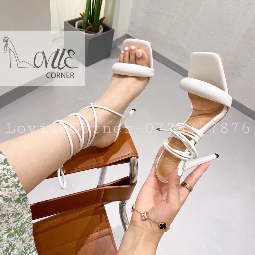 SANDAL CHIẾN BINH LOVIIE CORNER - GIÀY CAO GÓT CỘT DÂY QUAI NGANG CÁ TÍNH - GIÀY NỮ GÓT NHỌN THỜI TRANG - g220425